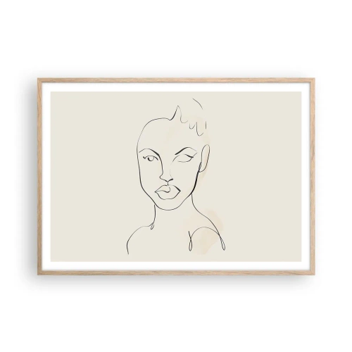 Plakat w ramie jasny dąb - Zarys zmysłowości - 100x70 cm