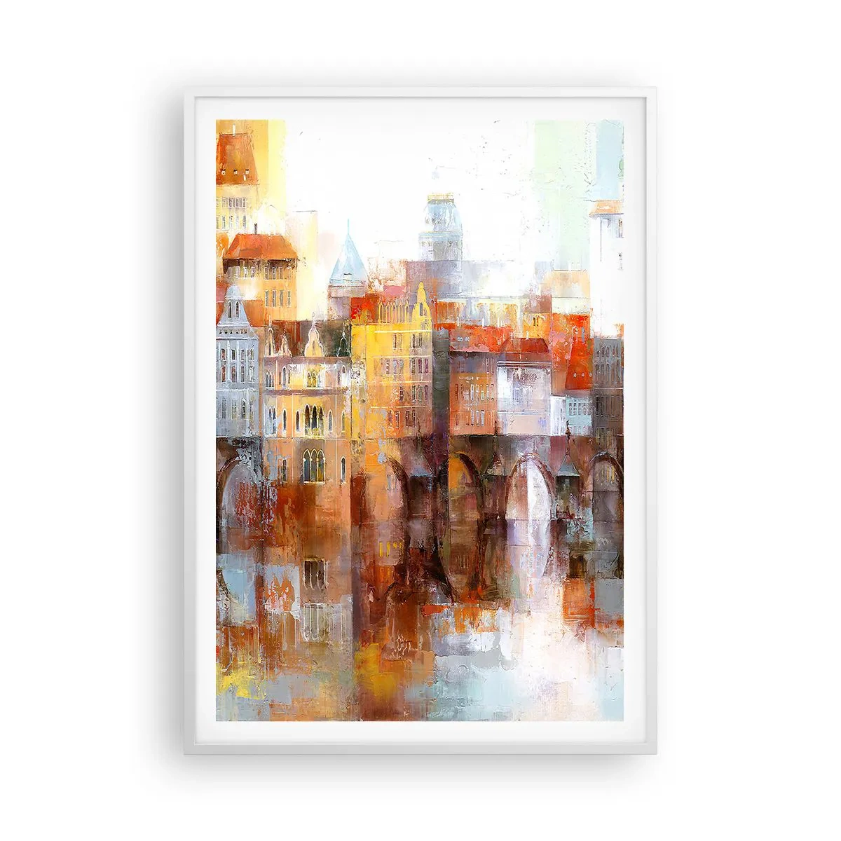 Plakat w białej ramie - Pod mostem też pięknie - 70x100 cm