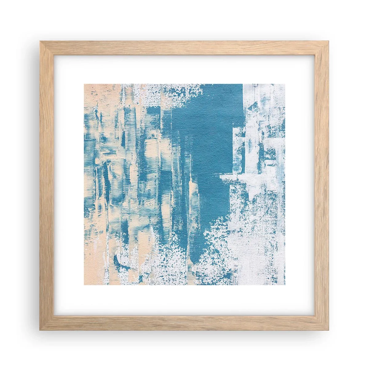 Plakat w ramie jasny dąb - Przez lodowy sopel - 30x30 cm