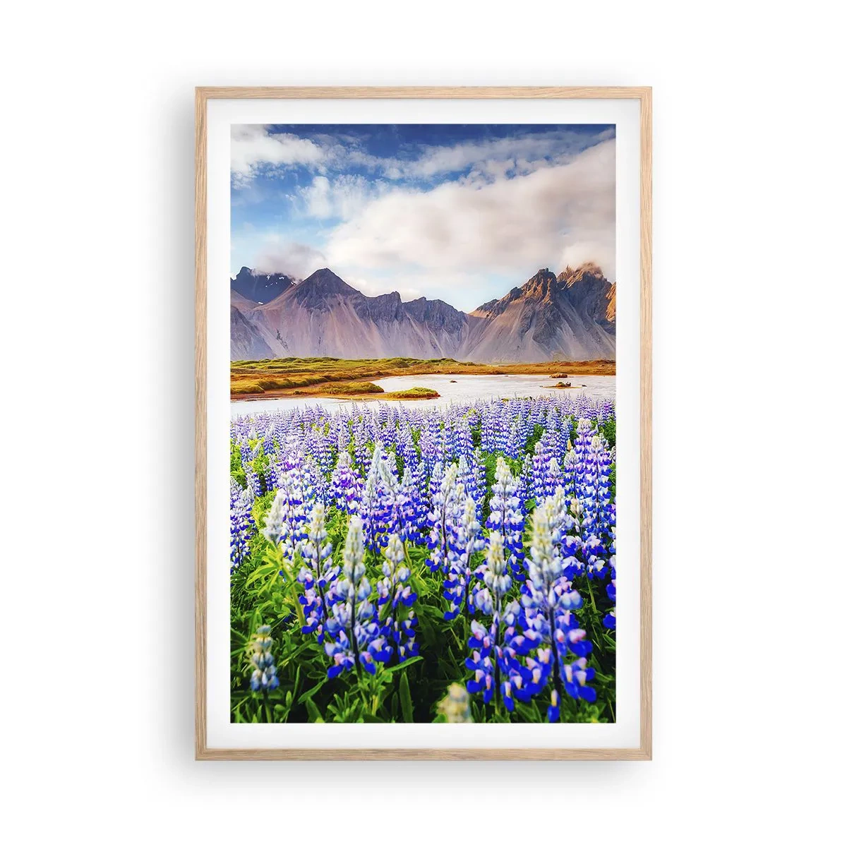 Plakat w ramie jasny dąb - Siła i surowość obok łagodności - 61x91 cm