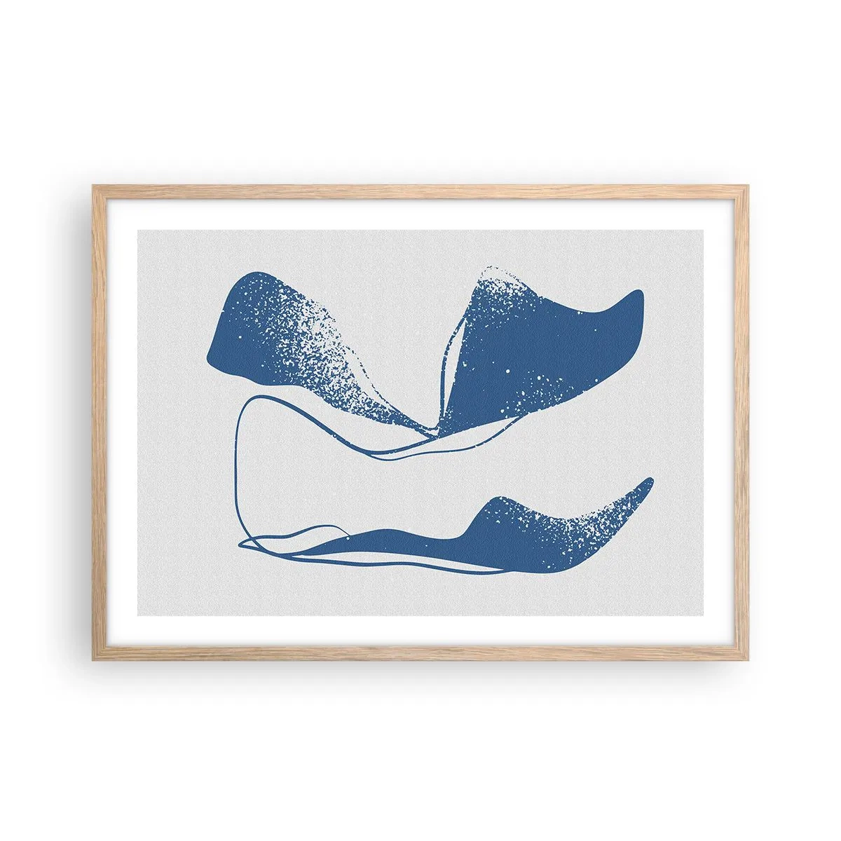 Plakat w ramie jasny dąb - Abstrakcja uskrzydlona - 70x50 cm