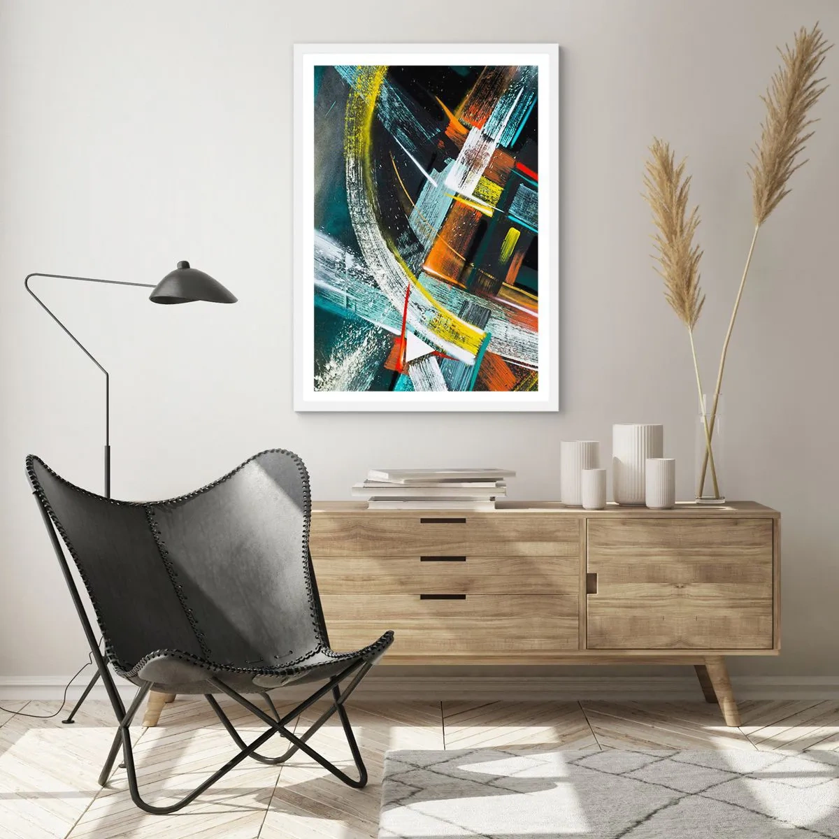 Plakat w białej ramie - Energia ruchu - 61x91 cm
