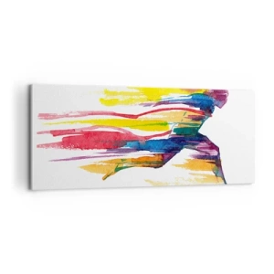 Obraz na płótnie - Bieg przez tęczę - 100x40 cm