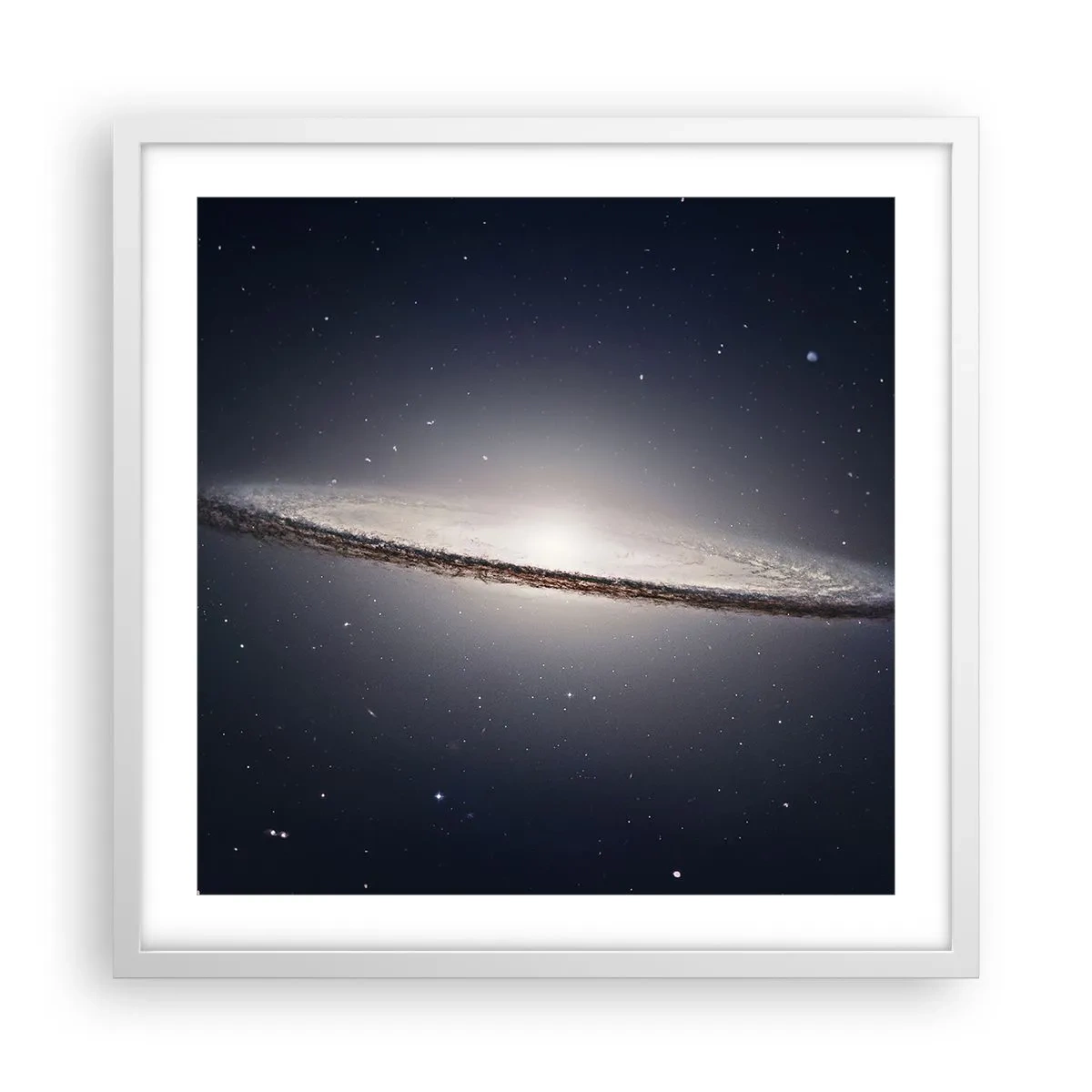 Plakat w białej ramie - Dawno temu w odległej galaktyce… - 50x50 cm