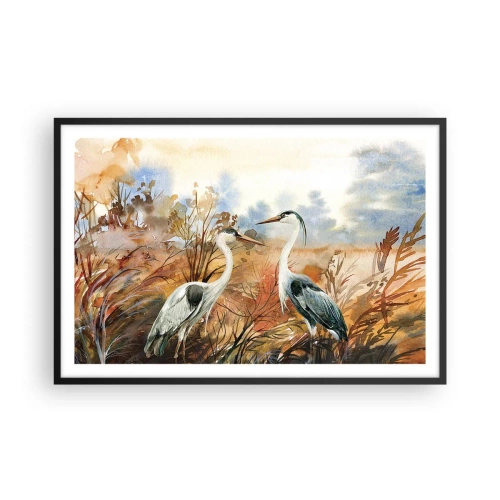 Plakat w czarnej ramie - Dokąd jesienią? - 91x61 cm