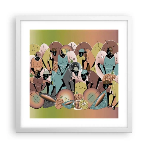 Plakat w białej ramie - Nadchodzi wielkie święto - 40x40 cm