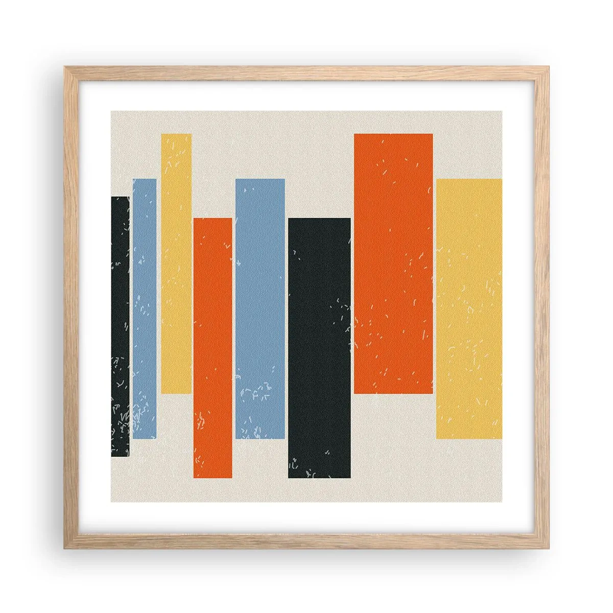 Plakat w ramie jasny dąb - Zapis muzyki - 50x50 cm