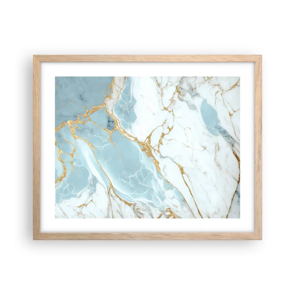 Plakat w ramie jasny dąb - Bogactwo kamienia - 50x40 cm