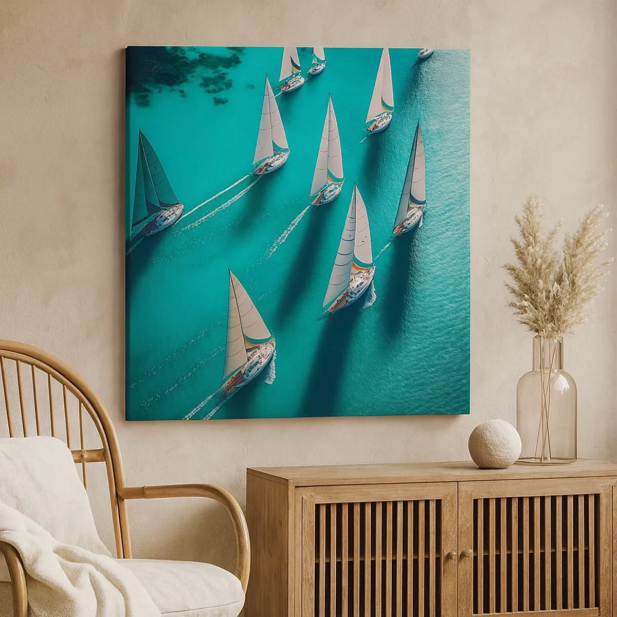 Obraz na płótnie - W zawody z wiatrem - 30x30 cm