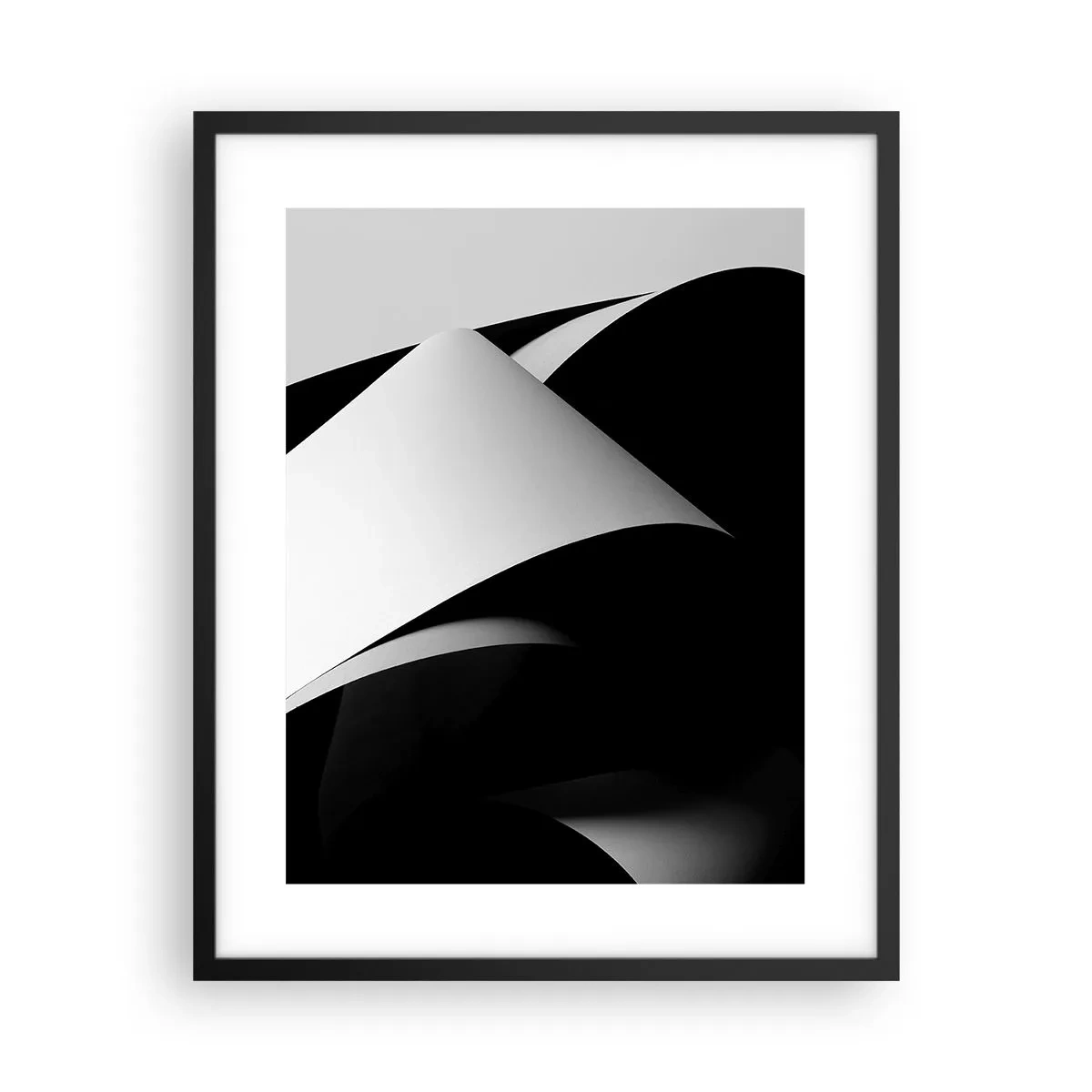 Plakat w czarnej ramie - Płaszczyzny światła z głębi cienia - 40x50 cm