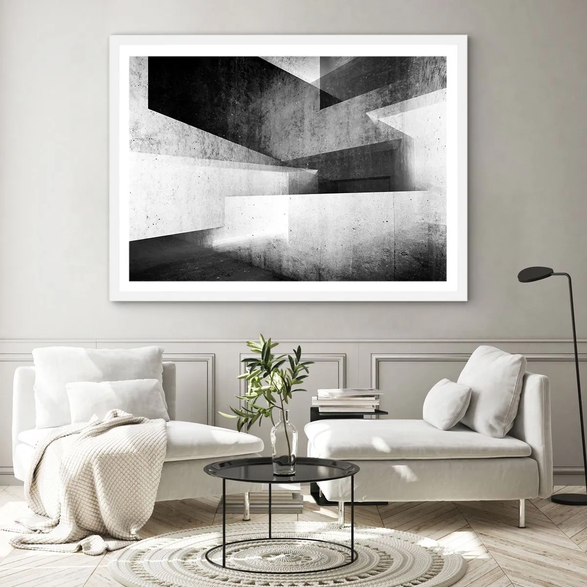 Plakat w białej ramie - Struktura przestrzeni - 40x30 cm