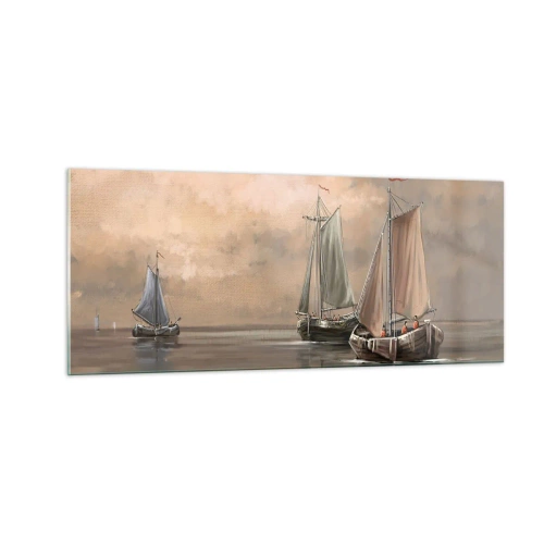 Obraz na szkle - Powrót żeglarzy - 100x40 cm