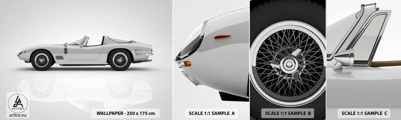 Fototapeta Próbka Samoprzylepna Deluxe Sticker - Obietnica zabawy - Samochód Sportowy, Kabriolet, Motoryzacja - 100x30 cm