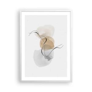 Plakat w białej ramie - Powietrzne paciorki - 50x70 cm