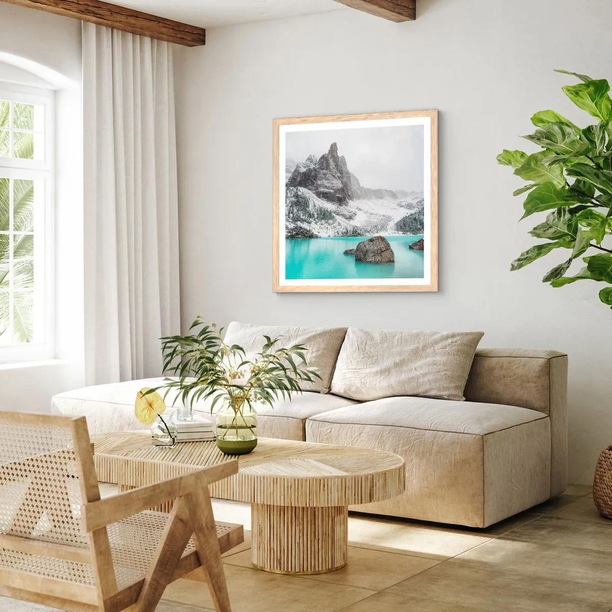 Plakat w ramie jasny dąb - Na straży - 50x50 cm