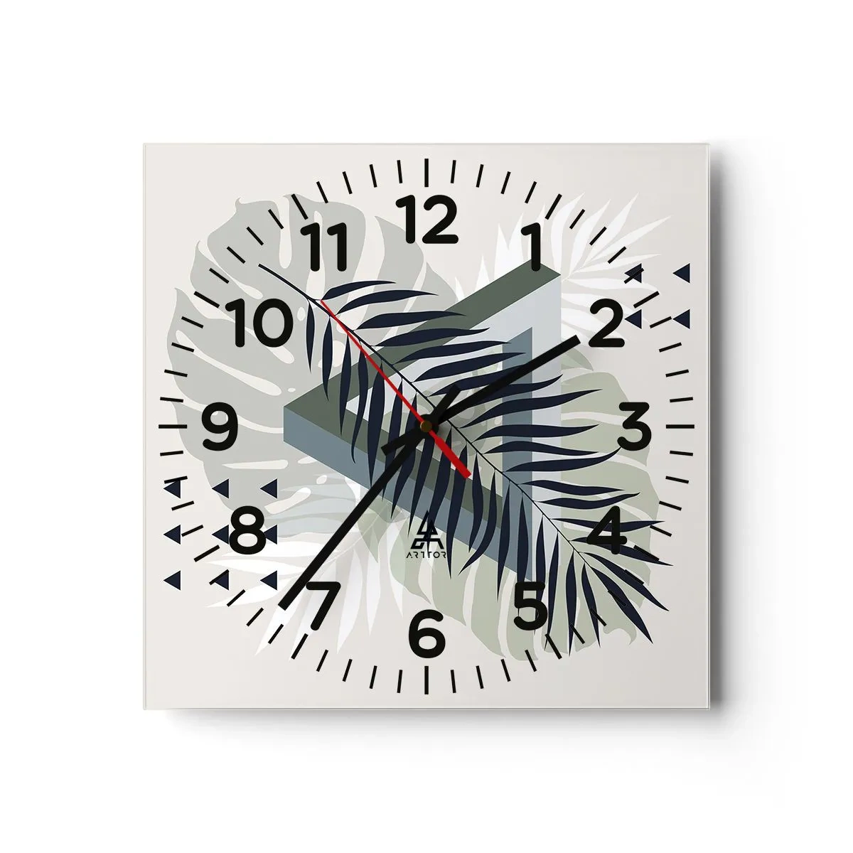 Zegar ścienny - Natura i geometria – dwa porządki? - 40x40 cm
