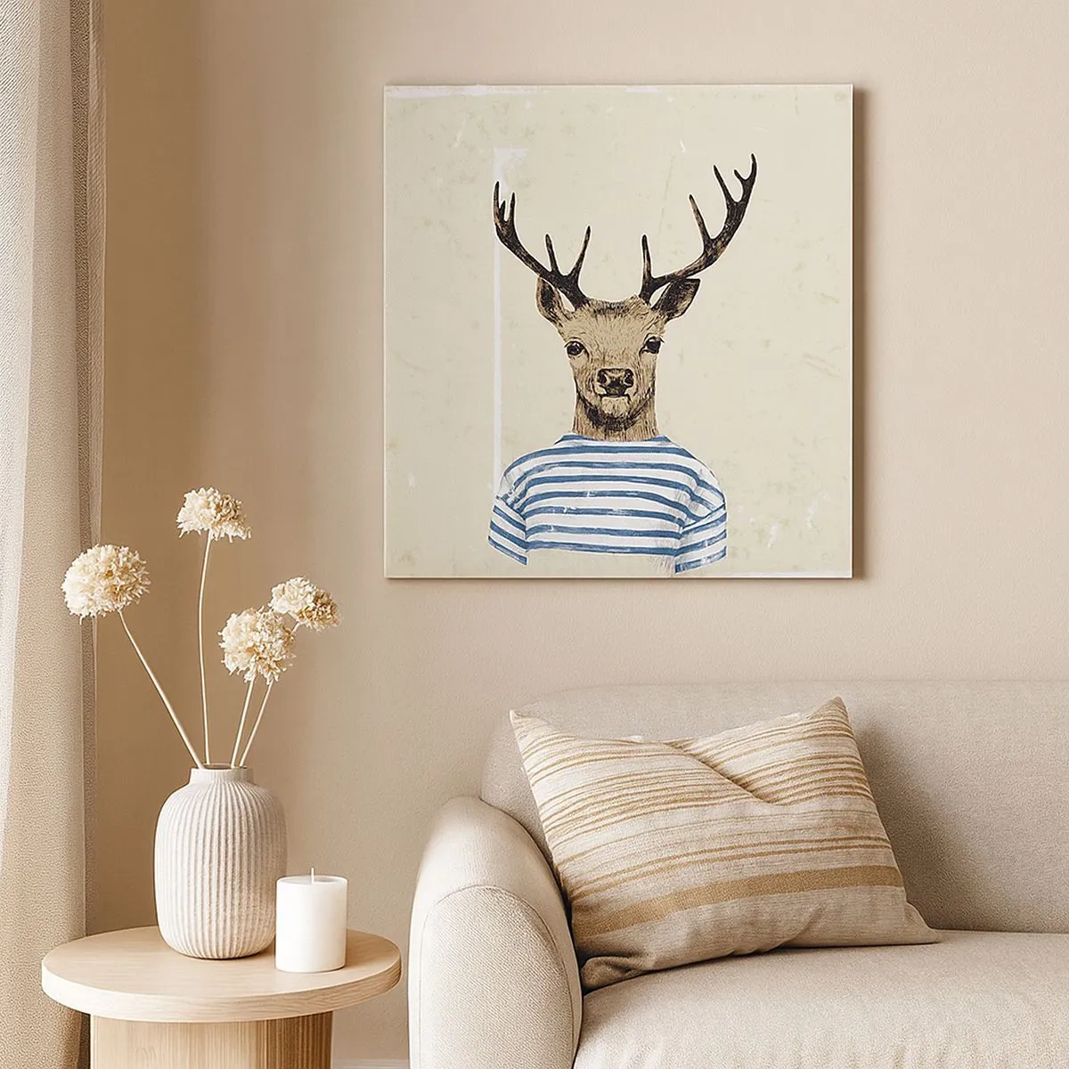 Obraz na płótnie - Bo lubię koszulki w paski! - 30x30 cm