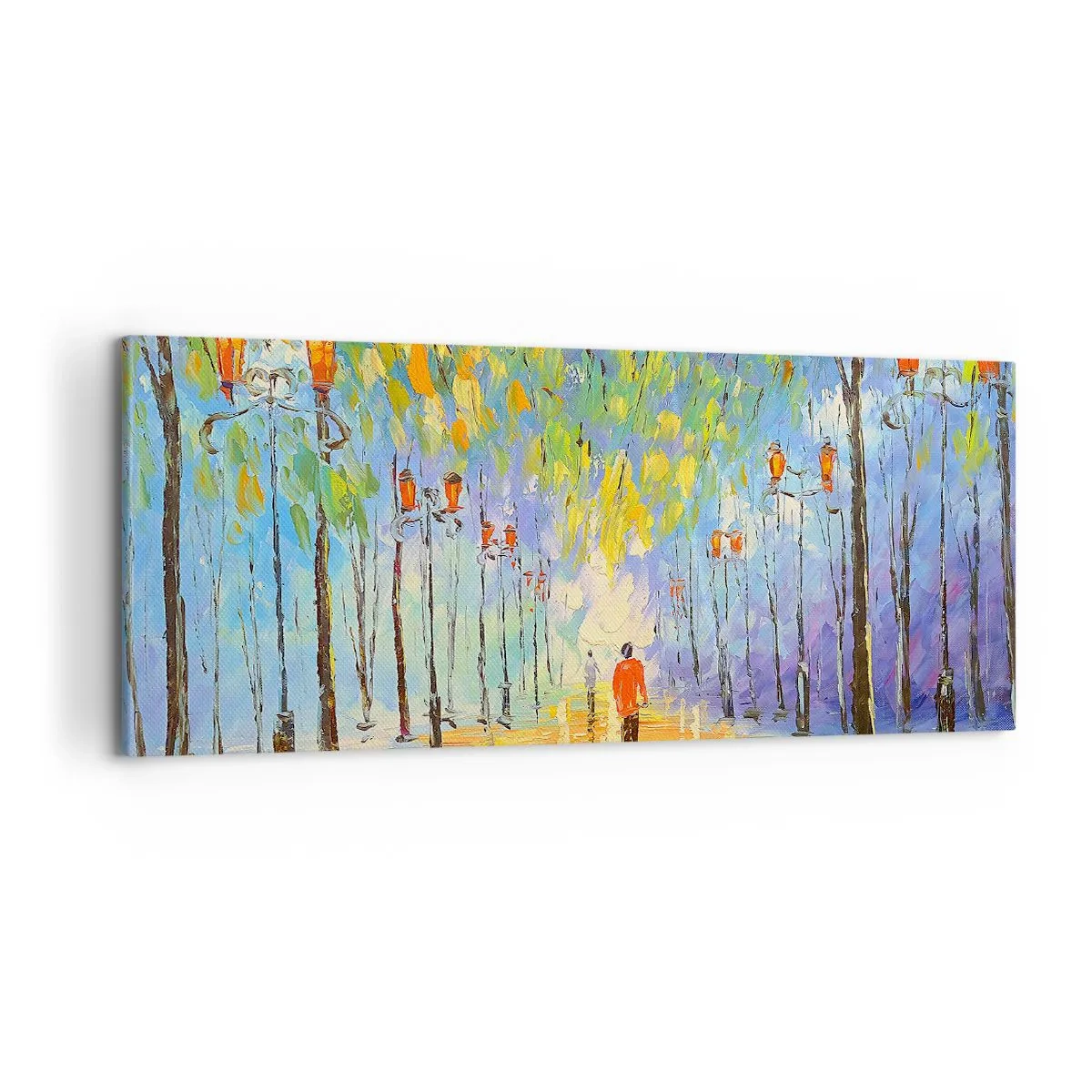 Obraz na płótnie - Nocna piosenka deszczu - 100x40 cm