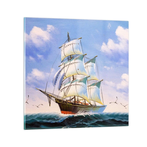 Obraz na szkle - Dumnie z wiatrem - 30x30 cm