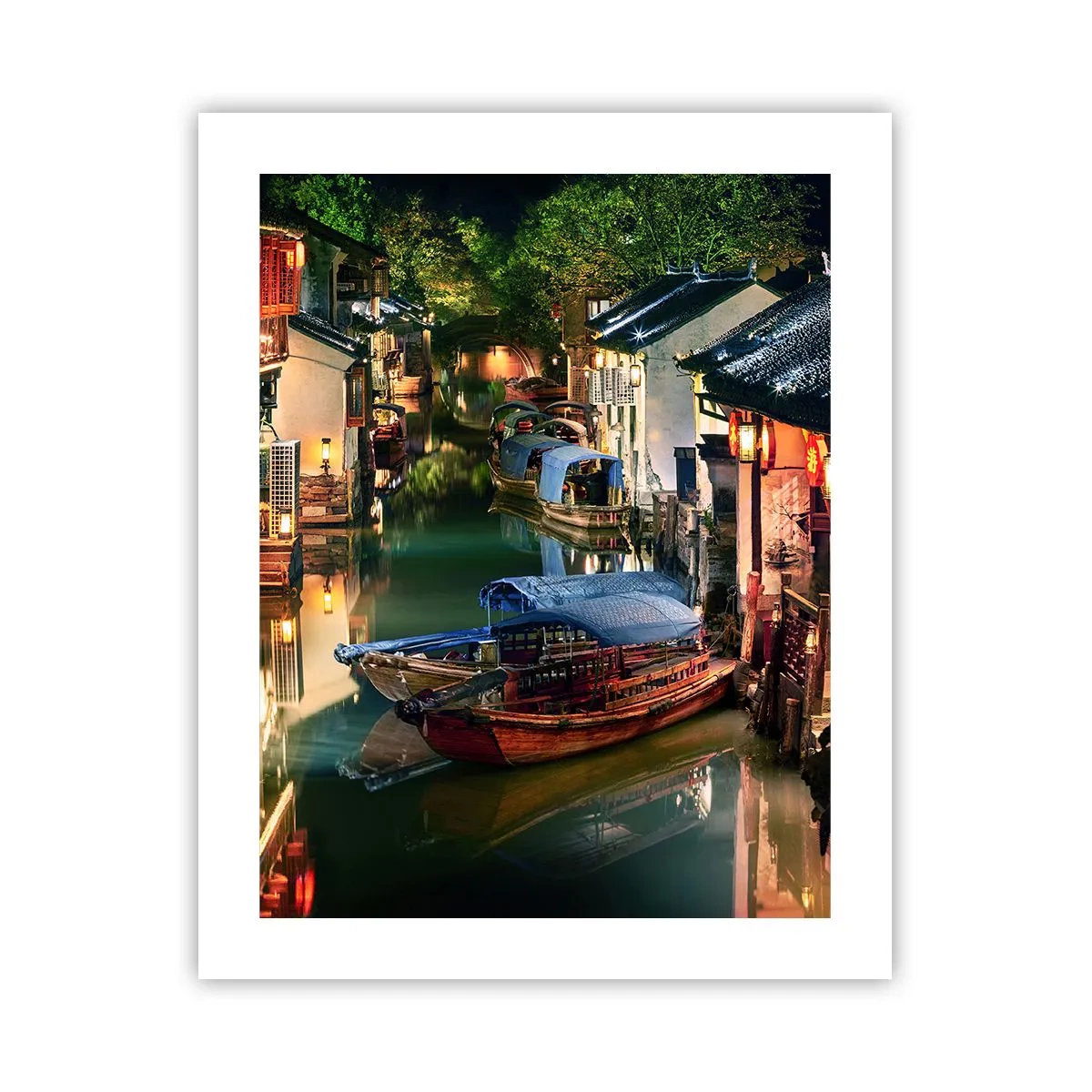 Plakat - Wieczór na chińskiej ulicy - 40x50 cm