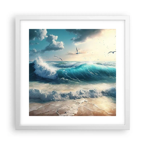 Plakat w białej ramie - Szumi tylko dla ciebie - 40x40 cm