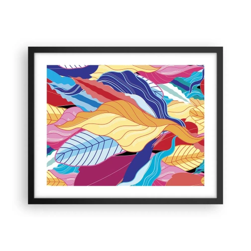 Plakat w czarnej ramie - Kolorowy bałagan - 50x40 cm
