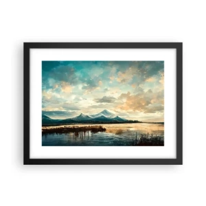 Plakat w czarnej ramie - Pod opieką nieba - 40x30 cm