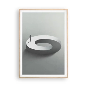 Plakat w ramie jasny dąb - I bądź tu mądry - 70x100 cm
