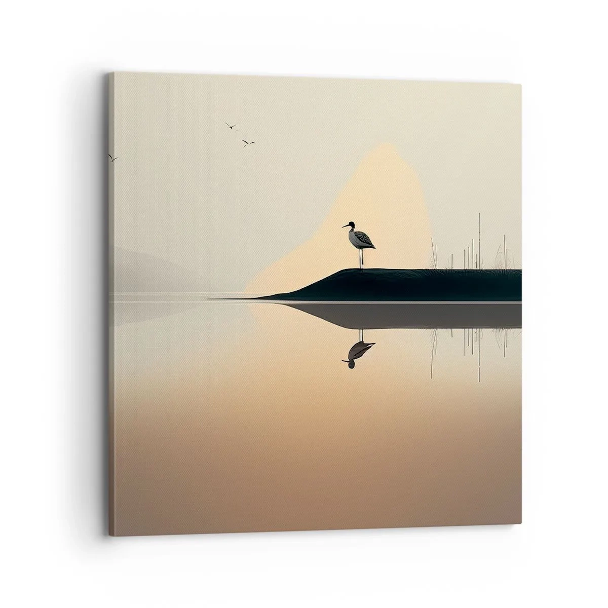 Obraz na płótnie - Pan na jeziorze - 70x70 cm