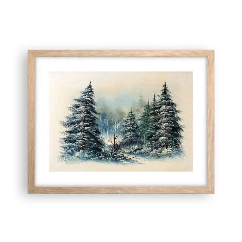 Plakat w ramie jasny dąb - Gotowe do Świąt - 40x30 cm