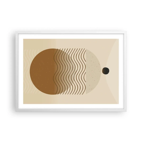 Plakat w białej ramie - O pochodzeniu figur geometrycznych - 70x50 cm