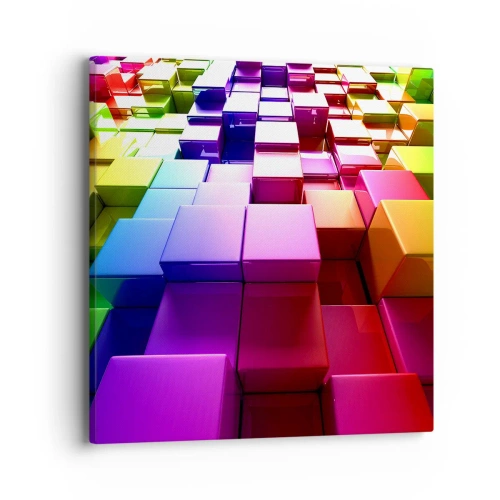 Obraz na płótnie - Op-artowe wespół w zespół - 40x40 cm