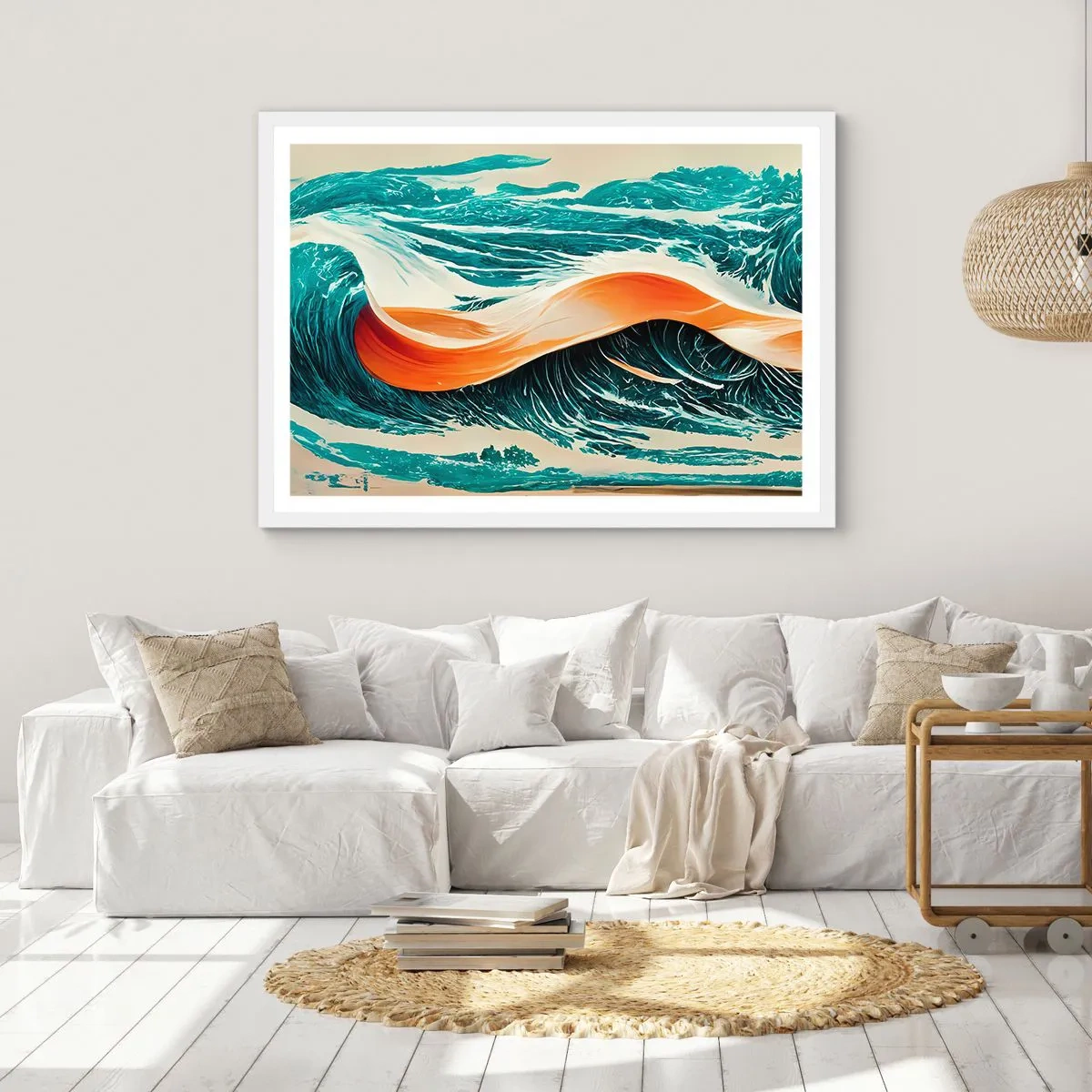 Plakat w białej ramie - Sen surfera - 40x30 cm