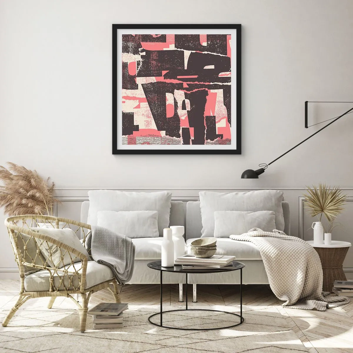 Plakat w czarnej ramie - Cały ten zgiełk - 30x30 cm