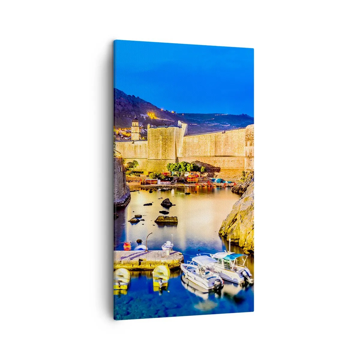 Obraz na płótnie - Rozświetlona noc nad Adriatykiem - 45x80 cm