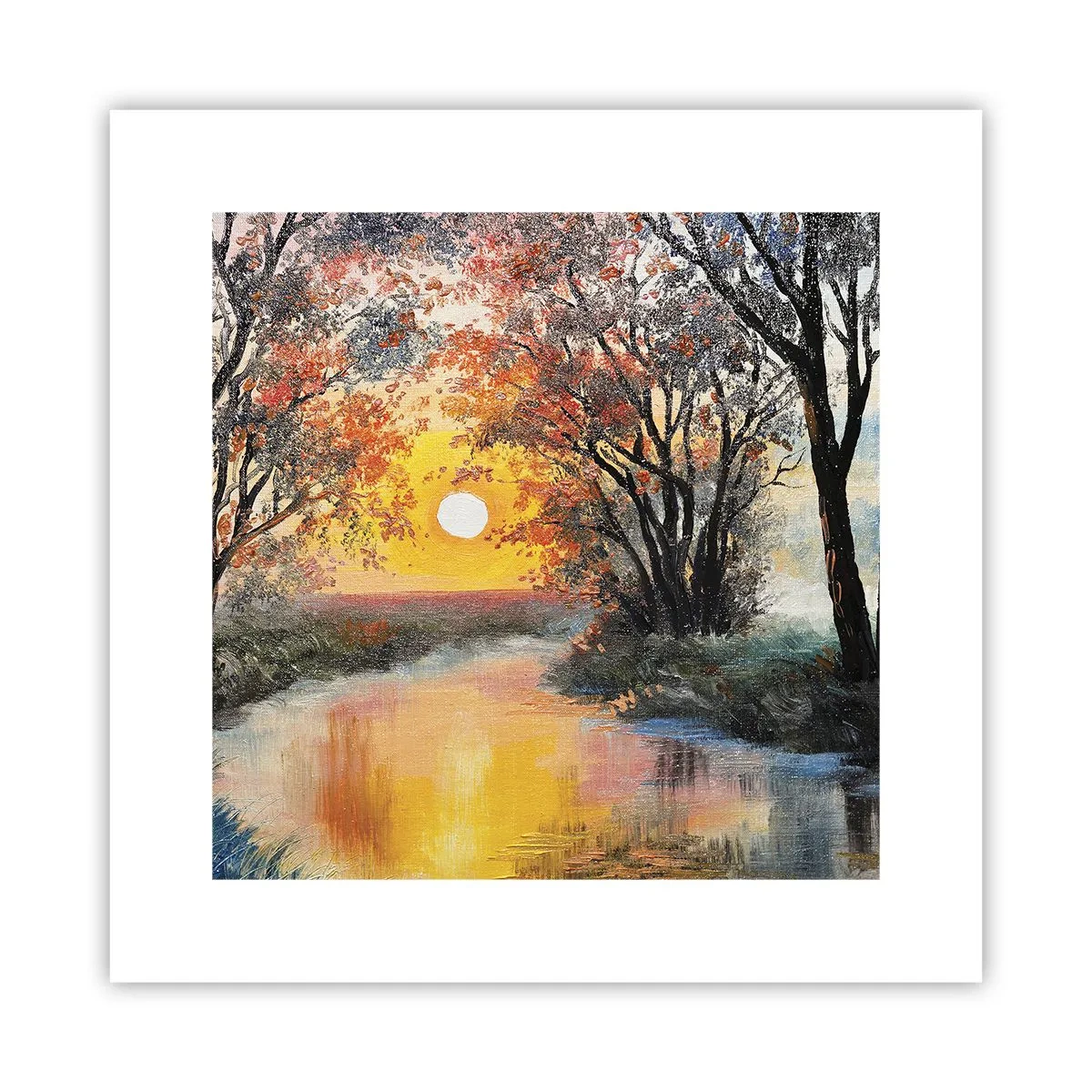 Plakat - Jesienne klimaty - 30x30 cm