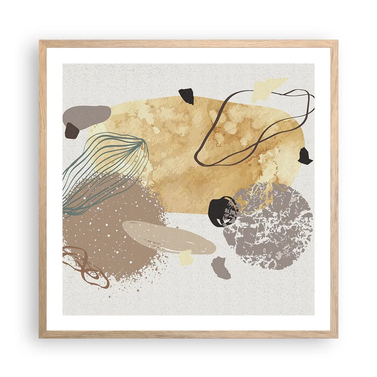 Plakat w ramie jasny dąb - Plumkologia stosowana - 60x60 cm