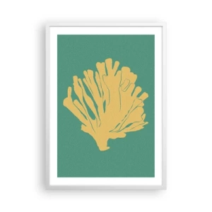 Plakat w białej ramie - Krzak podwodnego lasu - 50x70 cm
