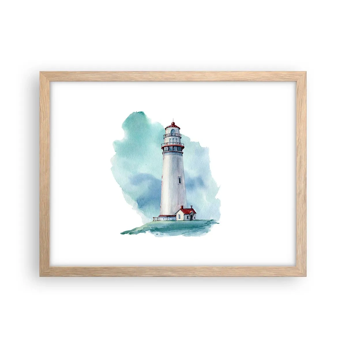 Plakat w ramie jasny dąb - Łagodna siostra błękitu - 40x30 cm