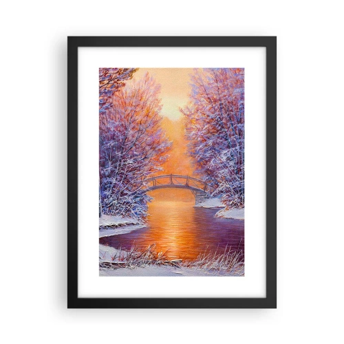 Plakat w czarnej ramie - Spotkajmy się tu - 30x40 cm