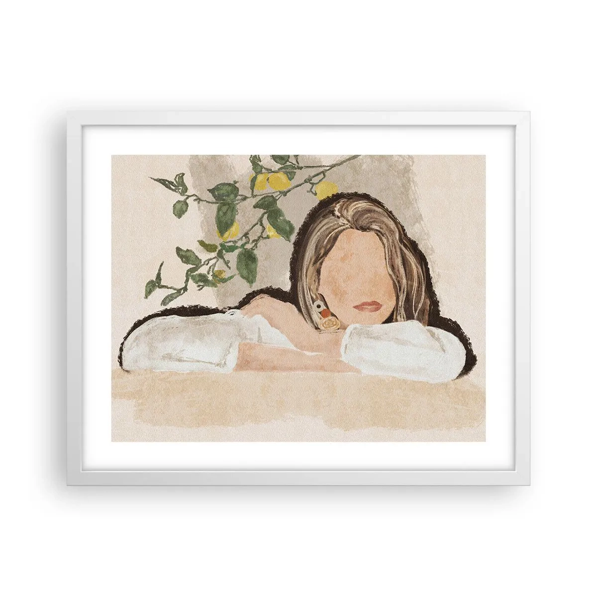 Plakat w białej ramie - Piękność południa - 50x40 cm