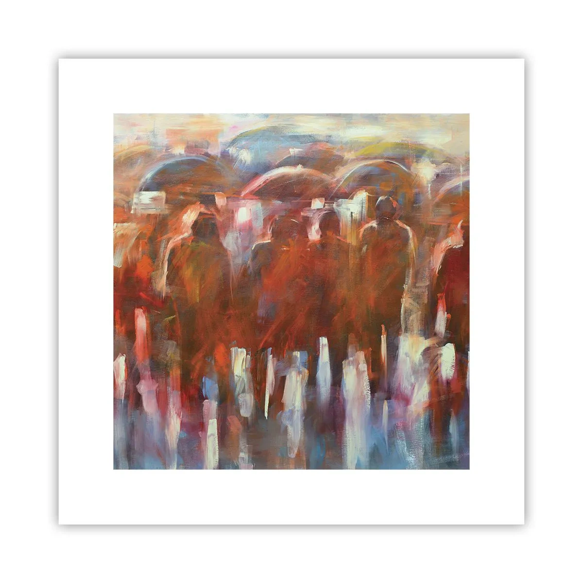 Plakat - Równi w deszczu i mgle - 30x30 cm