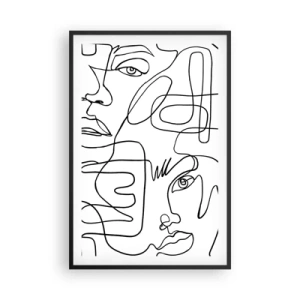 Plakat w czarnej ramie - W splątanych emocjach - 61x91 cm