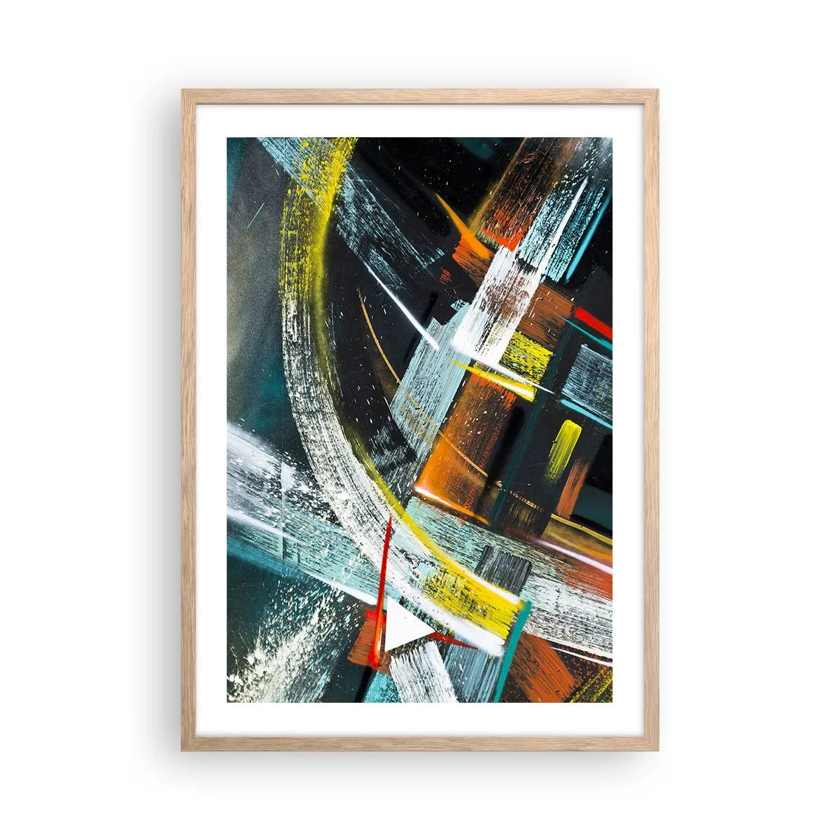 Plakat w ramie jasny dąb - Energia ruchu - 50x70 cm