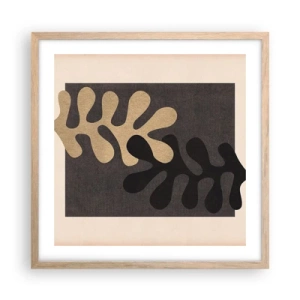 Plakat w ramie jasny dąb - Brak i dopełnienie - 50x50 cm