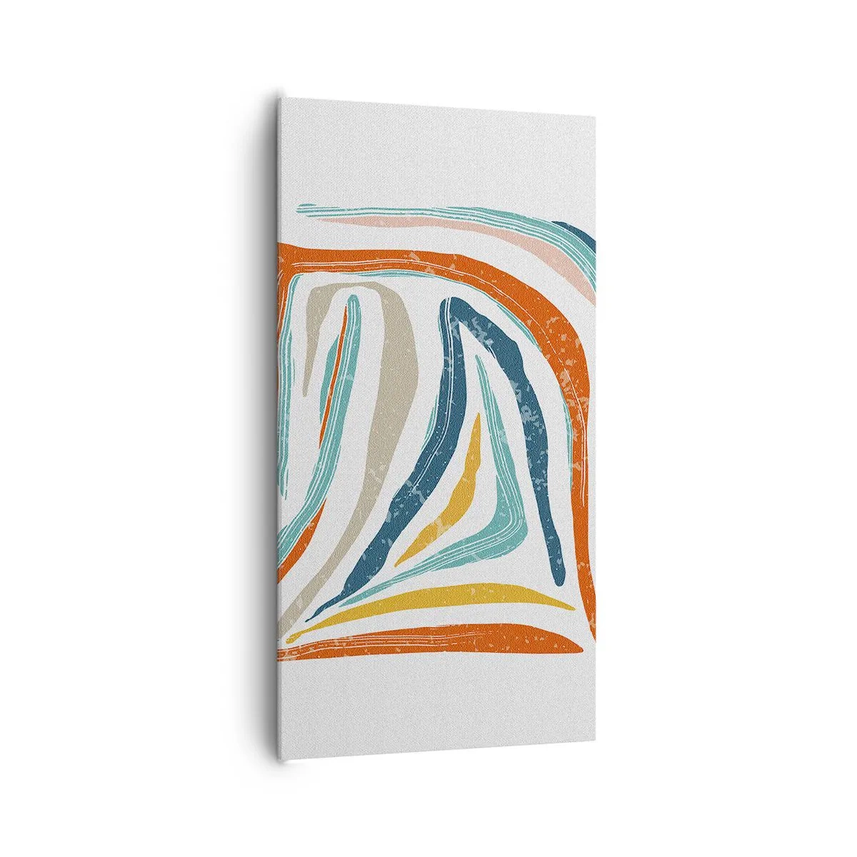 Obraz na płótnie - Abstrakcja przyjaźnie uśmiechnięta - 65x120 cm