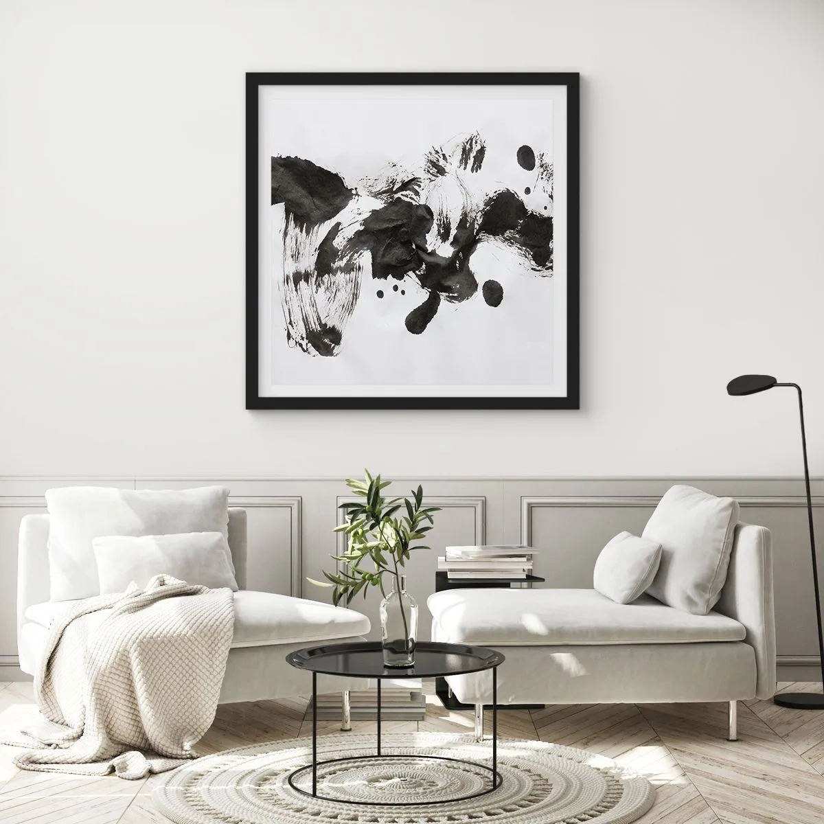 Plakat w czarnej ramie - W szaleństwie metoda? - 60x60 cm