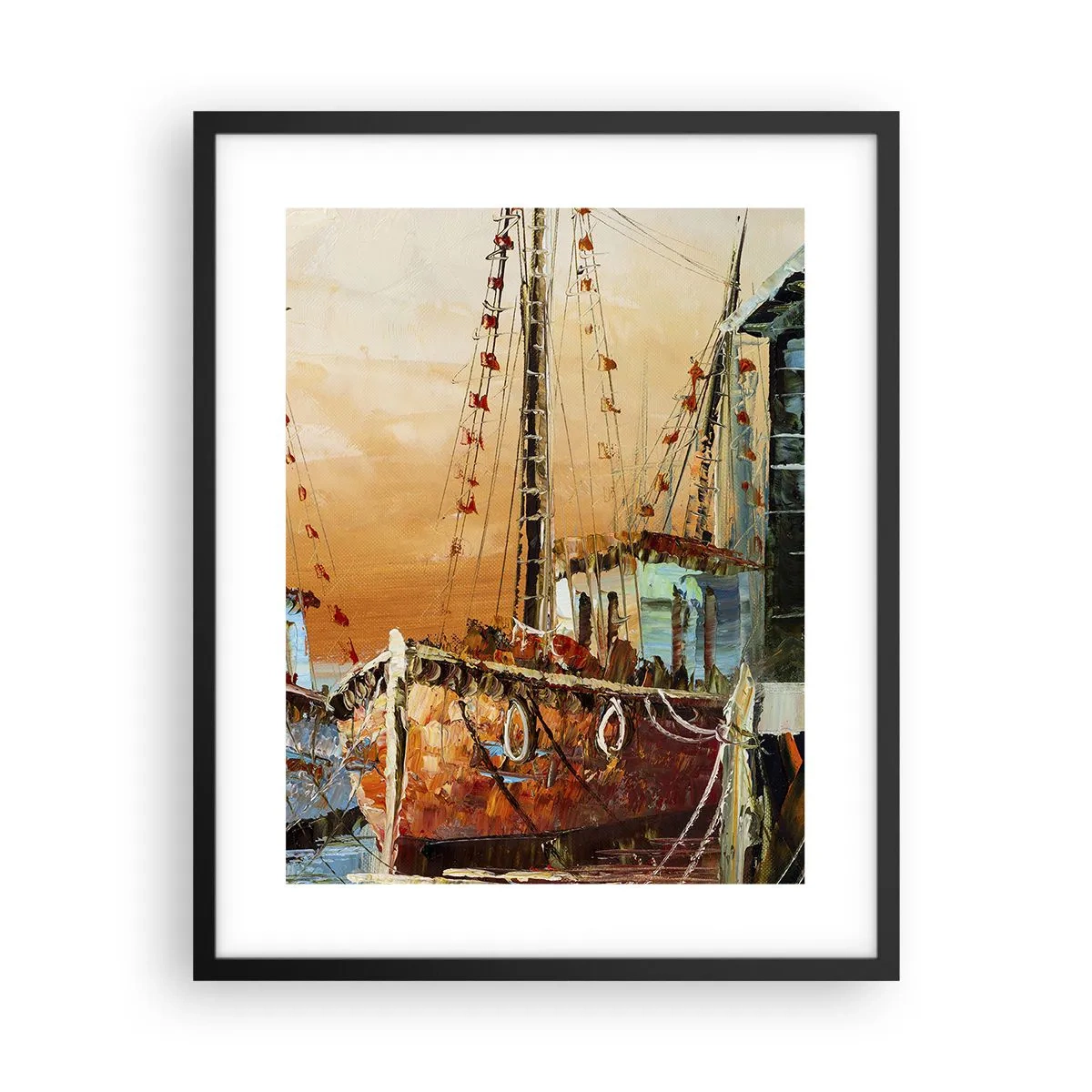 Plakat w czarnej ramie - Spokojny powrót - 40x50 cm