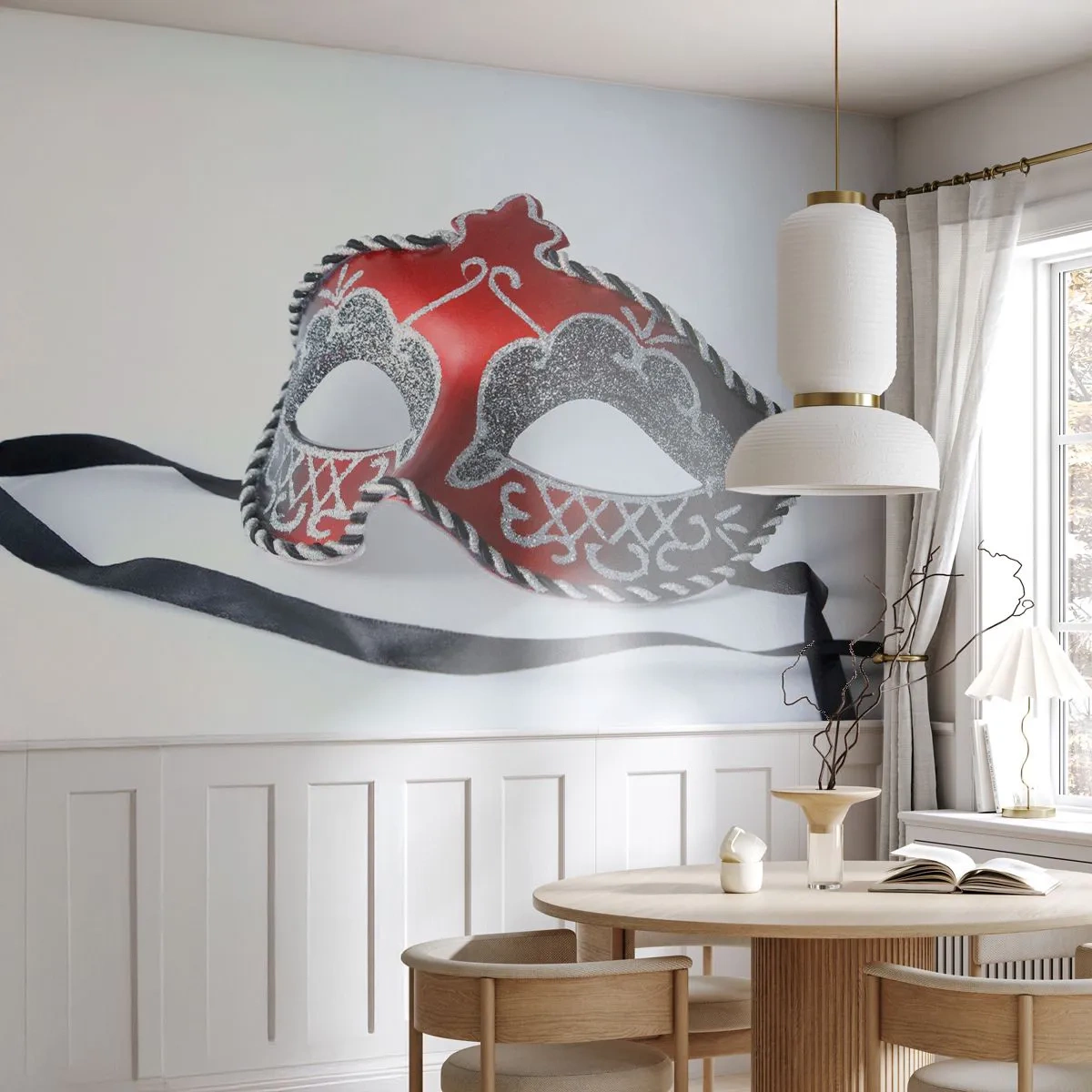 Fototapeta Samoprzylepna Deluxe Sticker - Zaproszenie na bal - Maska Wenecka, Wenecja, Karnawał - 450x315 cm