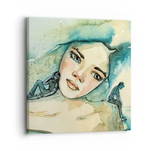 Obraz na płótnie - Am I blue? - 30x30 cm